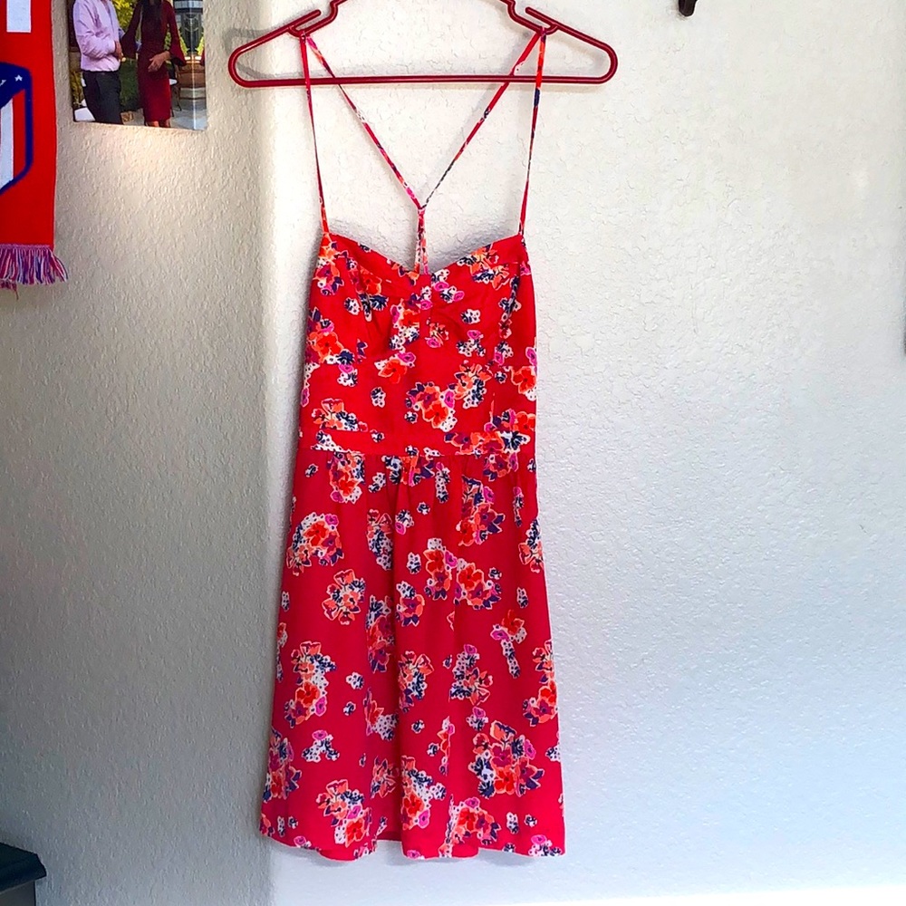 Floral cross back dress